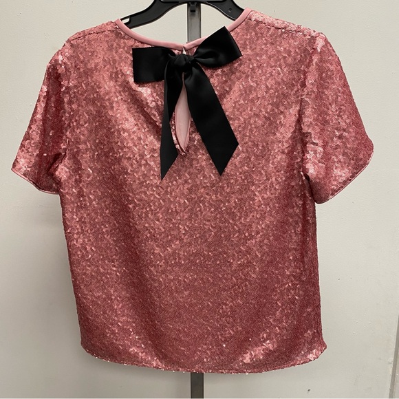 Kate Spade Sequin Bow Back Top T6 - Picture 6 of 13